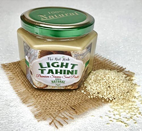 LIGHT TAHINI RAW AND PURE 100% NATURAL HULLED SESAME SEEDS 330g NOTHING ADDED