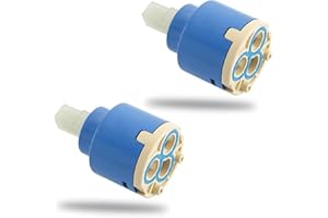 COZERI kartusche wasserhahn 35mm, 2 Stück Doppeldichtung Wasserhahn Kartusche für Einhebel Küchenarmaturen, Ersatzteile für Mischbatterien und Duscharmaturen,Keramik für Langlebigkeit