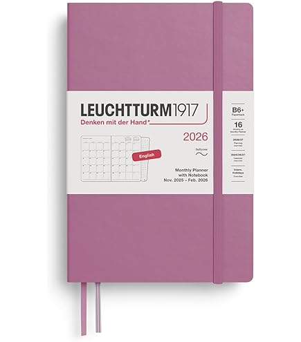 LEUCHTTURM1917 372611 maandplanner & notitieboek paperback (B6 ) 2026, 16 maanden (01 november 2025-28 februari 2027), softcover, Rising Sun, Duits