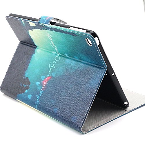 iPad Air Hülle, DEENOR PU Leder Abdeckung Stand Flip Schutzhülle Hülle für Apple iPad Air iPad 5. (Night tower) - 4