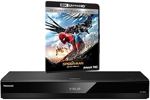 PANASONIC BUNDLE Panasonic DP-UB820 MULTIREGION for DVD Blu-ray Player Bundle with Spiderman Homecoming Ultra HD 4K Blu-ray Disc
