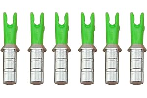 MILAEM Tir à l'arc Encoches de Fleche Queues de flèche avec Clou de Protection en Alliage d'aluminium pour ID 4,2mm/6,0mm/6,2mm Fleche (Paquet DE 50)
