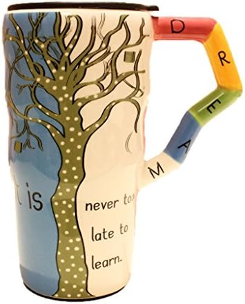 Creative painted ceramic cup large-capacity mug with lid spoon personalized couple cup fashion coffee milk cup (Color : Blue)