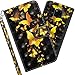 Produktbild COTDINFOR Huawei Mate 20 Pro Hülle 3D-Effekt Painted cool Schutzhülle PU Leder Flip Bookcase Handy Tasche Schale mit Magnet Standfunktion Etui für Huawei Mate 20 Pro Golden Butterflies YX.