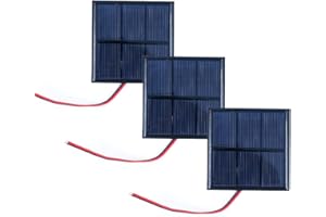 Packung mit 3 ZONADAH 0.7W 1.5V Mini Wired Solar Panels, Batter Charger, DIY Home, Science School Projekte, Camping, Angeln, Wandern Outdoor Garten Licht Ladewerkzeuge