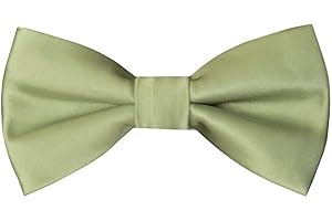 TIES R US Pre Tied Sage Green Satin Boys Bow Tie Age 4-7