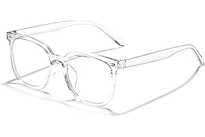 DOMICUBES Blaulichtfilter Brille, Transparent Computerbrille PC Gaming Brille mindert Augenbelastung Blaufilter Superleichte Ohne Stärke Fake Brille UV Blaues Blockiert Nerdbrille Mode für Damen Herren