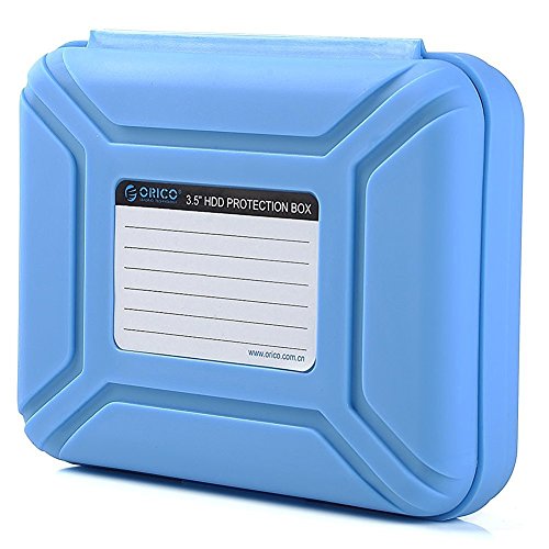 ORICO PHX-35 3.5 Zoll Schutz Kasten/ Aufbewahrungstasche Festplatte Schutztasche für 3,5″ HDD SSD PATA/SATA (Blau) - 5