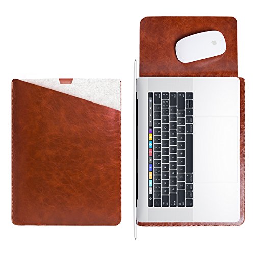 WALNEW 15 MacBook Pro 15 Zoll Schutzh  lle  H  lle  Case  Cover  mit Zwei-Taschen-Design mit Gesch  tztem Inneren und Externem Mousepad