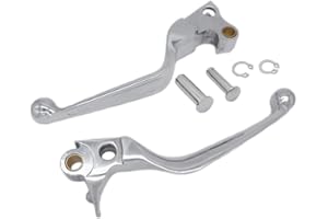 SYUU Chrome Leva freno frizione per Harley Davidson Dyna XL Sportster 883 1200 Softail Fat Boy Road King 1996-2003