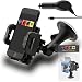 Produktbild IWIO Vernee Thor Black Multi-Directional Dashboard / Windscreen, Case Compatible (Use with or without your existing case!) Clip On Suction Mount In Car IWIO-HOLder with 1000 mAh MicroUSB In Car Charger with LED and overload protection