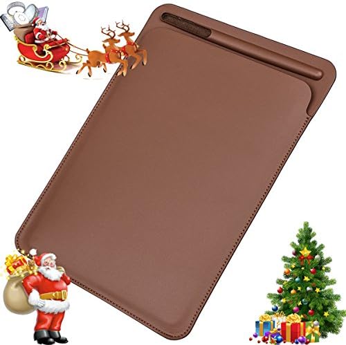 iPad Pro 12.9 Sleeve,Portable Elegant Ultra Slim PU Leather Protective Cover Case Bag with Apple Pencil Stylus Slot Holder for Apple ipad Pro 12.9 Inch 2017 Model (ipad pro 12.9 inch, Brown)