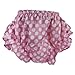 Baby Girl Satin Bowknot Bloomers Diaper Cover Panties for 0-6 Months S (White Dots on Pink)