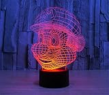 SmartEra® 3D optische T?uschung Super Mario Nacht USB Touch Taste LED Schreibtisch Tabellen Licht Lampe Tischleuchte