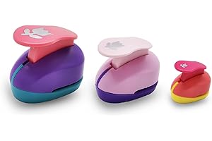 Punch Set VSREI Punch a forma di Tulipano, motivo per artigianato, scrapbooking, foto, biglietti d'auguri, 9 mm, 16 mm, 25 mm, carta perforata tulipano (colore casuale)