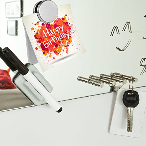 SoBuy® Memoboard,Spiegel-Memoboard,Magnettafel,Whiteboard,Schreibtafel, FRG46 - 5