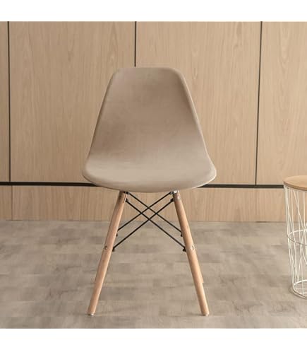 Stoelhoezen 4 stuks Stretch Stoelhoes Eetstoelhoezen Moderne Elastische Stoelhoes Removable Washable Eetkamerstoelhoezen Stoelbekleding voor Hotel Bruiloft Eetkamer Feest(Lichtbruin, 4 stuks)-L