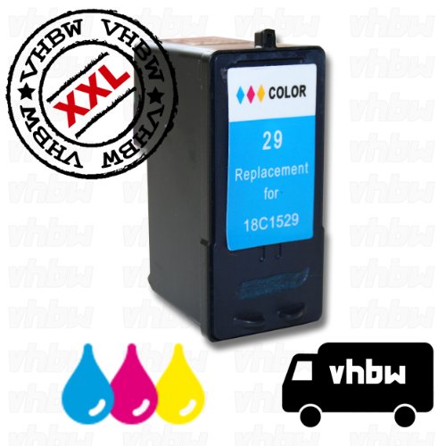 vhbw Refill Druckerpatrone Tintenpatrone Farbig für Lexmark 29, 18C1429, 18C1429E.