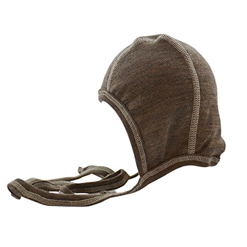 Engel Baby Bonnet - 70 % Virgin Wool And 30% Silk (50/56 0-3 months, Walnut)