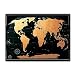 Produktbild Weltkarte Zum Rubbeln - Kronewerk - Edles Design, Deutsch, XXL-Poster, 88x65 cm, World Map for Scratching, Landkarte zum freirubbeln