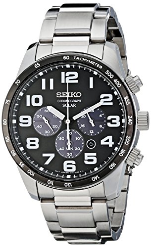 Seiko Men's SSC229 Sport Solar-Power Stainless Steel Bracelet Watch