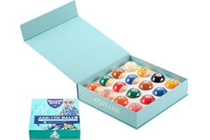 ‎KONLLEN KONLLEN Phenolic Resin Billiard Balls Set 2-1/4'' Regulation Size Tournament Pool Balls Set Pool Table Accessories'