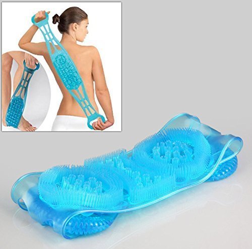 Mantavya Dual Sided Back Scrubber Silica Gel Body Massage Brush Silicon Back Wash Bar RS.399 (56.00% Off) - Amazon