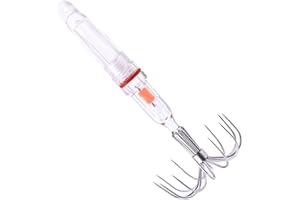 MIOYOOW Leurres Hameçons Lumineux pour Calamars, Appâts de pêche Turluttes Lumineuse, Appâts de Pêche pour Poulpes avec Hameçons, pour Eau Douce et Eau Salée