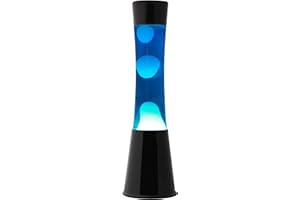 I-TOTAL® - Lava lamp Magma / 40 CM (blu/cera bianca)