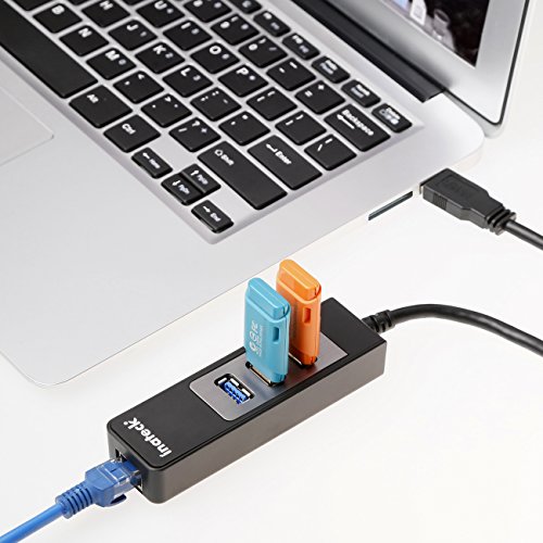 [3-port USB 3.0 + 1-port Gigabit Ethernet LAN] Inateck 3 port USB3.0 HUB mit 1 RJ45 Port 10/100/1000 Gigabit Ethernet LAN Network Adapter für Notebooks, Ultrabooks, Macbook und Tablets mit USB-Anschlüssen - 6