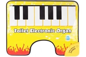 MOSKADO Fun Toe Music Keyboard Toilet Mat, Artistic Sounding Carpet, Potty Musical Rug Novelty Bathroom Mat Gifts