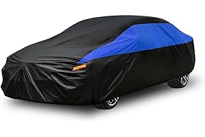 GUNHYI Car Cover Waterproof Breathable Large, Full Car Cover Rain Dust Sun UV Protection Universal fit Jaguar XF/XJ, Audi A6/A7/A8, BMW 6 Series, Mercedes S Class etc. Fit Saloon (490 To 530cm)
