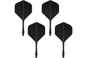 MAXQUU Lot de 4 ailerons en forme de queue de fléchette, tige portable, en plastique, accessoires de jeu d'intérieur interchangeables, queue de fléchettes en plastique, convient pour la maison, le