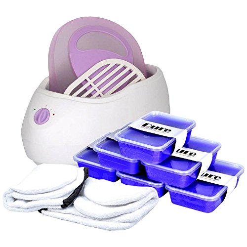 PURE Lavender Paraffin Wax Heater Kit - Including PURE Paraffin wax Heater, 6 PURE Lavender Wax blocks, Mitts & Booties