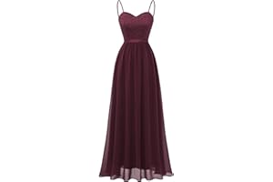 DRESSTELLS Abito formale da donna, lungo, per damigella d'onore, matrimonio, ospiti, modesto, ballo di fine anno, cocktail party