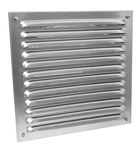 Aussenluftgitter ALGRES 150 Edelstahl 210 x 210 mit Stutzen für Rohr DIN Ø 150 mm - 3