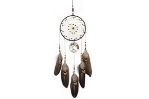 BETTERJONNY Dream catcher, 65 cm Dreamcatcher Vintage Feather Handmade Dream Catchers in Bohemian Style for Wall Hanging Home Decor Ornaments Handicraft Room Decoration Brown