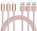 Produktbild Lightning Kabel, MASUMARK 5FT (1.5 M) Nylon umflochtenes verwicklungssicheres USB Ladekabel für iPhone 7 Plus SE 5 6s / 6 / 6 Plus / 6s Plus, iPad Pro / Air 2 und weitere (Rosa) - 3 Pack