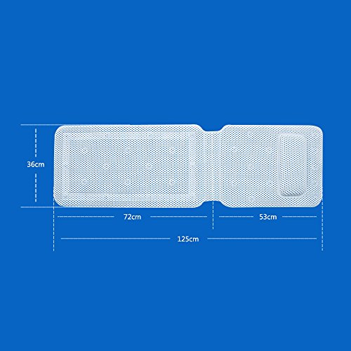 Weiß Weich Badewannenmatte mit Kissen Rutschfest Antibakteriell Geschäumtem PVC (14,2 x 49,2 Zoll) - 7