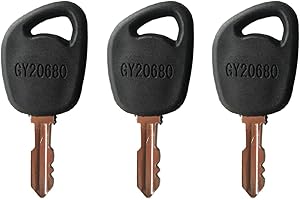 BODYA 3 Stück Zündschlüssel für John Deere Rasentraktor Zündschlüssel AM131946, GY20680 Heavy Equipment Schlüssel