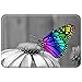 Produktbild Violetpos Fußmatte Regenbogen Schmetterlinge Art Fußmatten Mat für Innen & Außen 45 x 75 cm