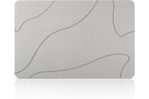 NAYAHOSE Stone Bath Mat, 100% Natural Diatomaceous Earth Shower Mat, Non-Slip Super Absorbent Quick Drying Bathroom Floor Mat, Shower Mat for Bathroom Floor, Easy to Clean (Light grey)