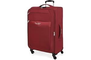 Roll Road Royce Maleta grande Rojo 48x76x29 cms Blanda Poliéster Cierre combinación 93L 2,9Kgs 4 Ruedas Extensible