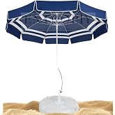 Aethra Plus Serisi 220cm 10 Telli Plaj ve Bah&ccedil;e G&uuml;neş Şemsiyesi Oxford Su ge&ccedil;irmez Kumaş + 20 Litre Şemsiye Bidonu - Teras, B