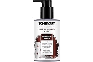 TONI&GUY Toni & Guy Mahogany Brown Colour Amplify Hair Conditioning Mask with Temporary Colour Pigments, Argan Oil & UV Protection Filters 200 ml