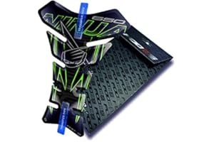 FOOQS Tankpad für Kawasaki NINJA 650 (Schwarz/Grün)