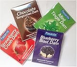 4 x Pasante Dental Dams -- Strawberry , Mint , Chocolate , Blueberry Flavour (For Safe Oral Sex)