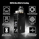 IJOY ® RDTA BOX 100W E-Zigarette Vape Mod Box Kit - Verbesserte RDTA All-in-one elektronische Zigarette Vape Vaporizer Behälter mit VW / TC / Benutzer-Modi - Top Refill 2 ml E Shisha E Cig Vapor Vape Pen Kit - 2600mAh Akku elektronische Zigarette Vapor Pen Kit- Kein Nikotin – Schwarz - 