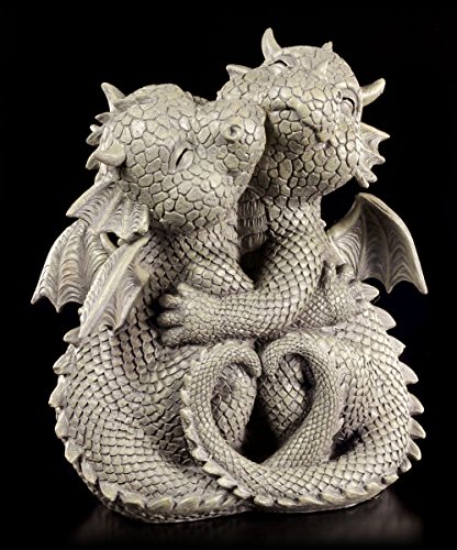 Süße Drachen Garten Figur – Liebespaar - 2