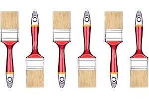 HARDY WORKING TOOLS Pennellesse Set 6-sezioni, 6 pezzi – 50 mm Larghezza, Pennello Set con manico in legno, Pennello di verniciatura Serie *33*, 6PCS, Pennellessa kit A0200-330620